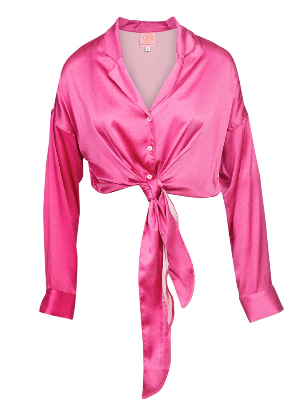 Silk Tie Front Shirt