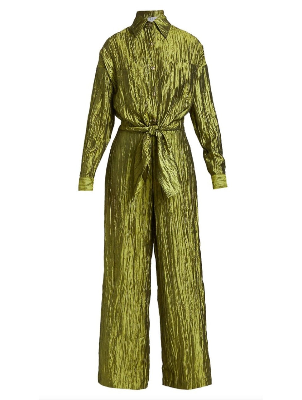 Signature Tie Front Jumpsuit | Olive Green