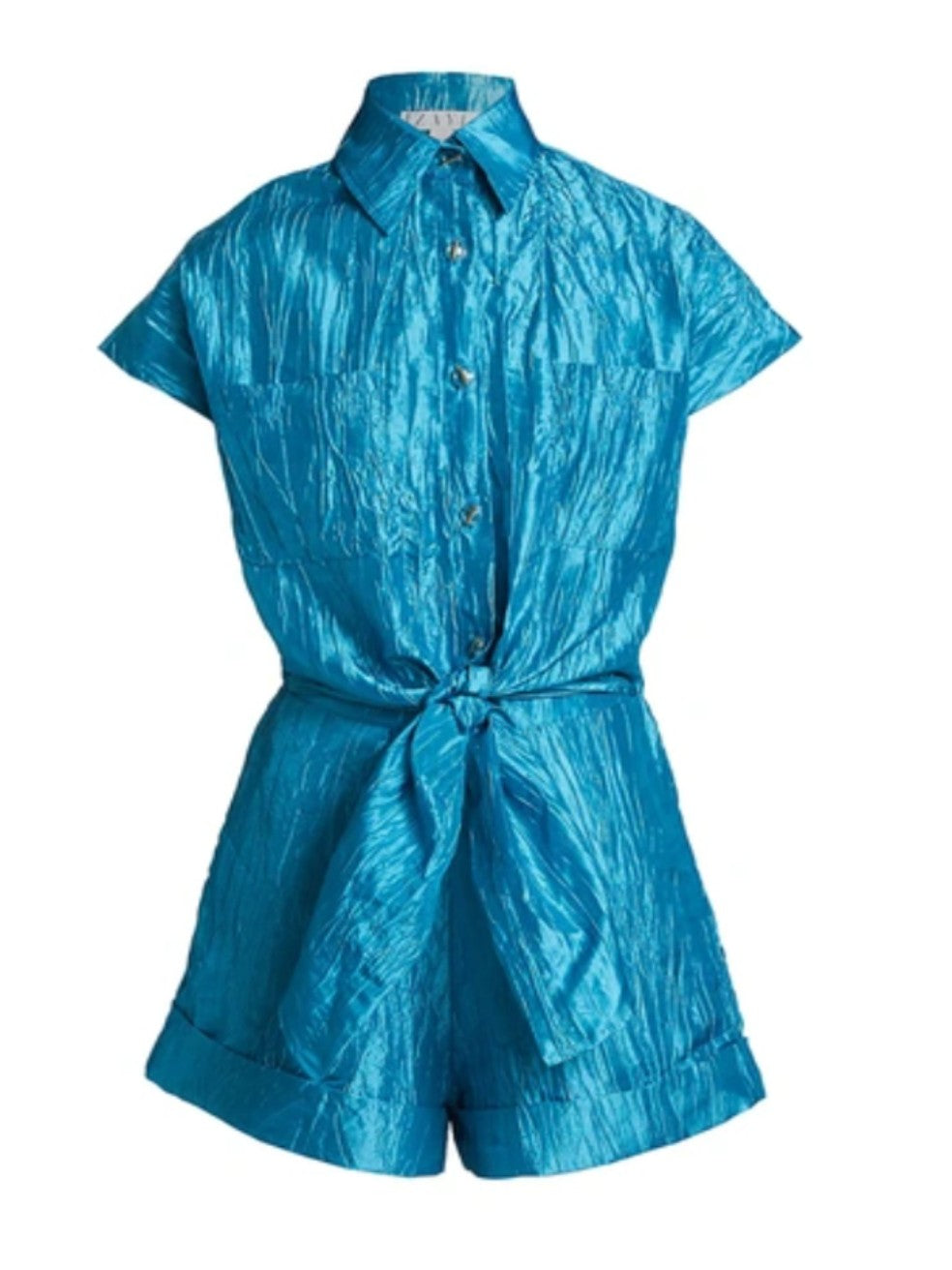 Tie Front Playsuit | Turqouise